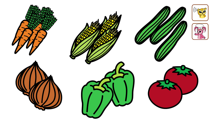 Let’s buy some vegetables! 野菜を買いましょう！