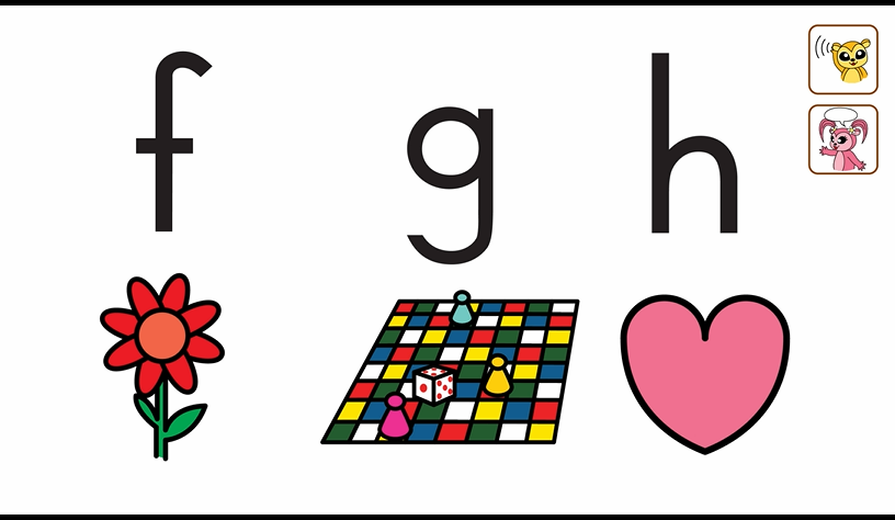 Flower, game, heart! Let’s practice the sounds f, g and h! お花、ゲーム、ハートでf, g, h の音を練習しましょう！