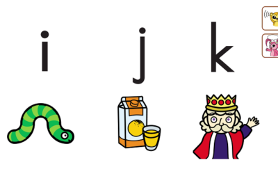 Do inchworms drink juice? Let’s learn the sounds i, j and k! インチワームはジュースを飲むかな？i, j, kの音を覚えましょう！