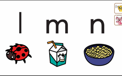 Do ladybugs drink milk and eat noodles? Let’s chant the sounds l, m and n! てんとう虫は牛乳を飲んで麺を食べるの？ｌ、ｍ、ｎの音をチャントしましょう！