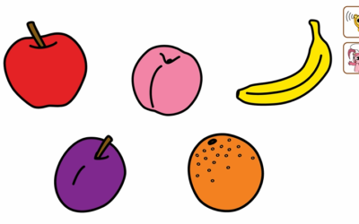 Delicious fruit! Practice saying these fruit with the Apple Chant! おいしいフルーツだよ！アップルチャントで言ってみましょう！