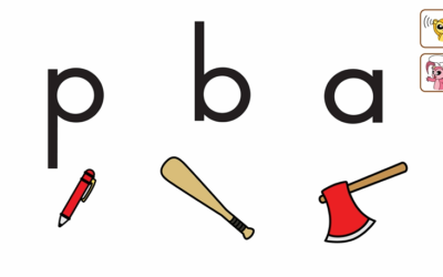 The pen is mightier than the axe? Practice similar sounds with Happy Valley Phonics 2! ペンは斧より強し？ハッピーバレーフォニックス２で似た音を区別しましょう！