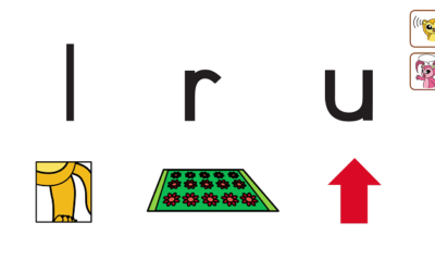 Pick up the rug! Let’s practice l, r and u! 絨毯を持ち上げて！l, r, uの音を練習しましょう！